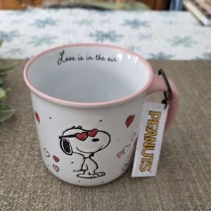 Peanuts Snoopy Heart Mug with Pink Accents